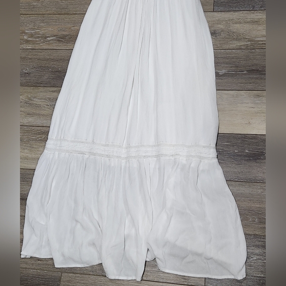 Seraphine Elegant White Boho Maxi Maternity Dress Size 4 - Picture 2 of 5